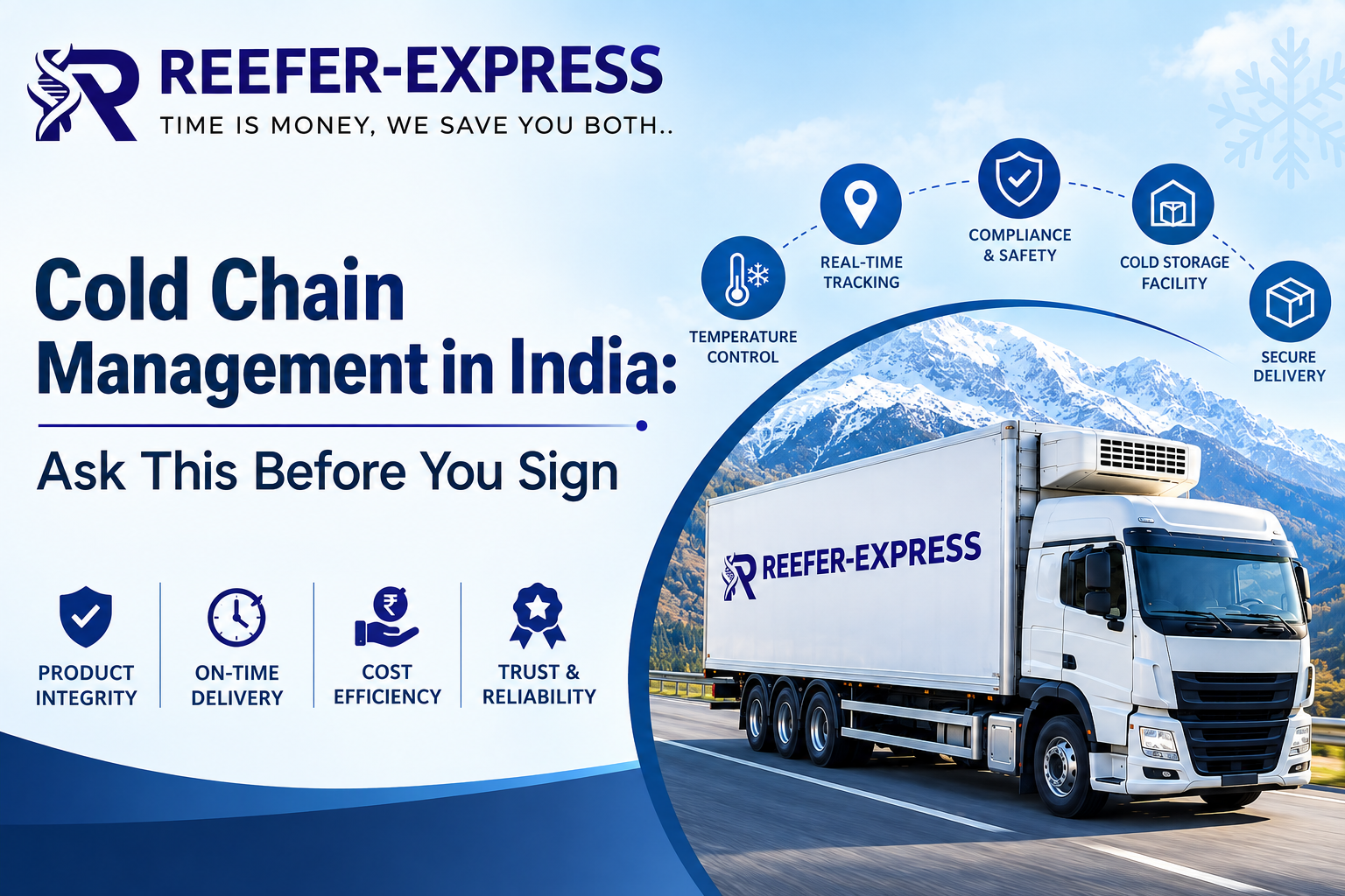 Cold Chain Management in India with Reefer Express refrigerated truck