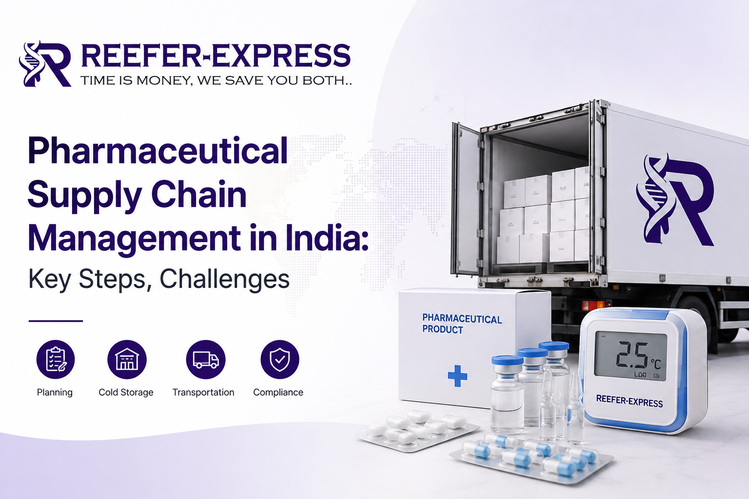 Pharmaceutical supply chain management in India with cold storage and refrigerated transportation